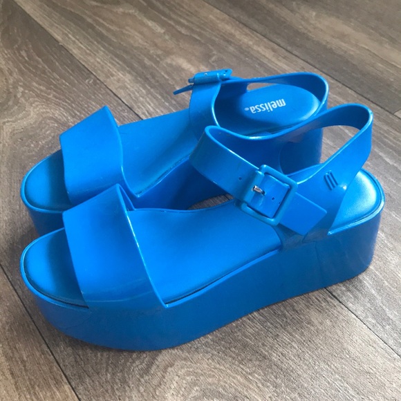 Melissa Shoes - Melissa | Mar Flatform Jelly Sandal - Blue